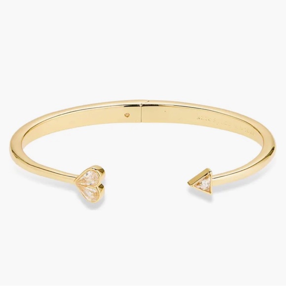 NWT Kate Spade Saturday rock solid stone heart hinge cuff bracelet - Picture 1 of 4